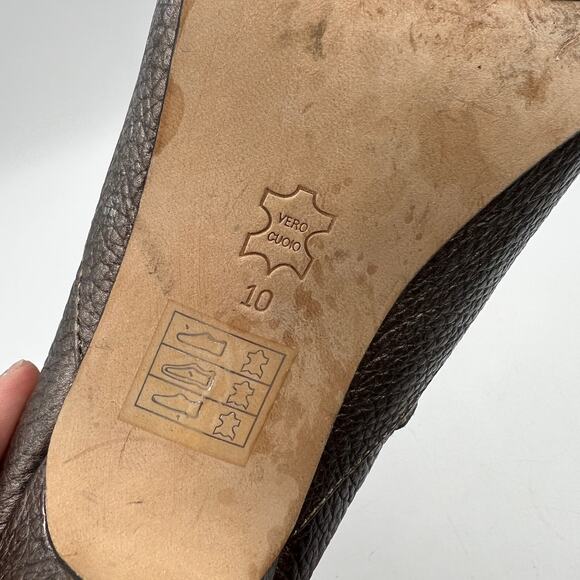 Taryn by Taryn Rose Metallic Leather Booties Heel Ankle Boots - Picture 7 of 10